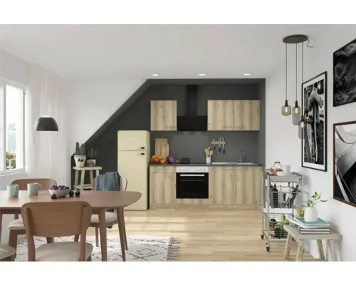 Optifit Küchenzeile Livorno290 210 cm Wildeiche von Optifit